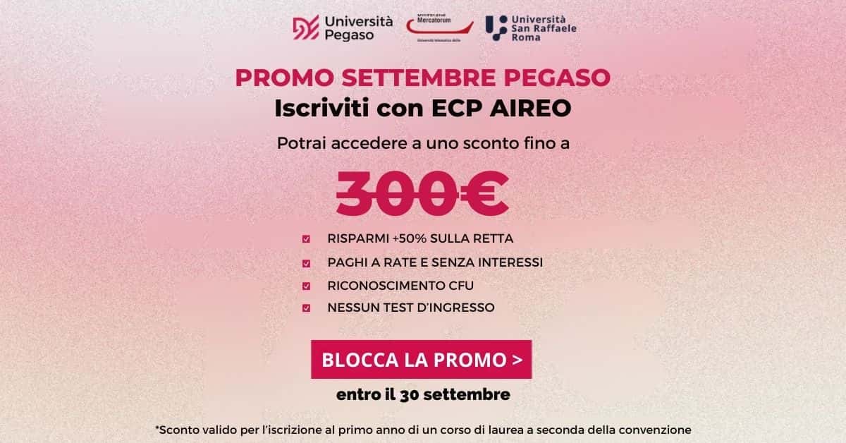 Settembre ti premia: fino a 300€ di sconto sulla tua iscrizione universitaria